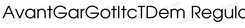 AvantGarGotItcTDem Regular字体转换